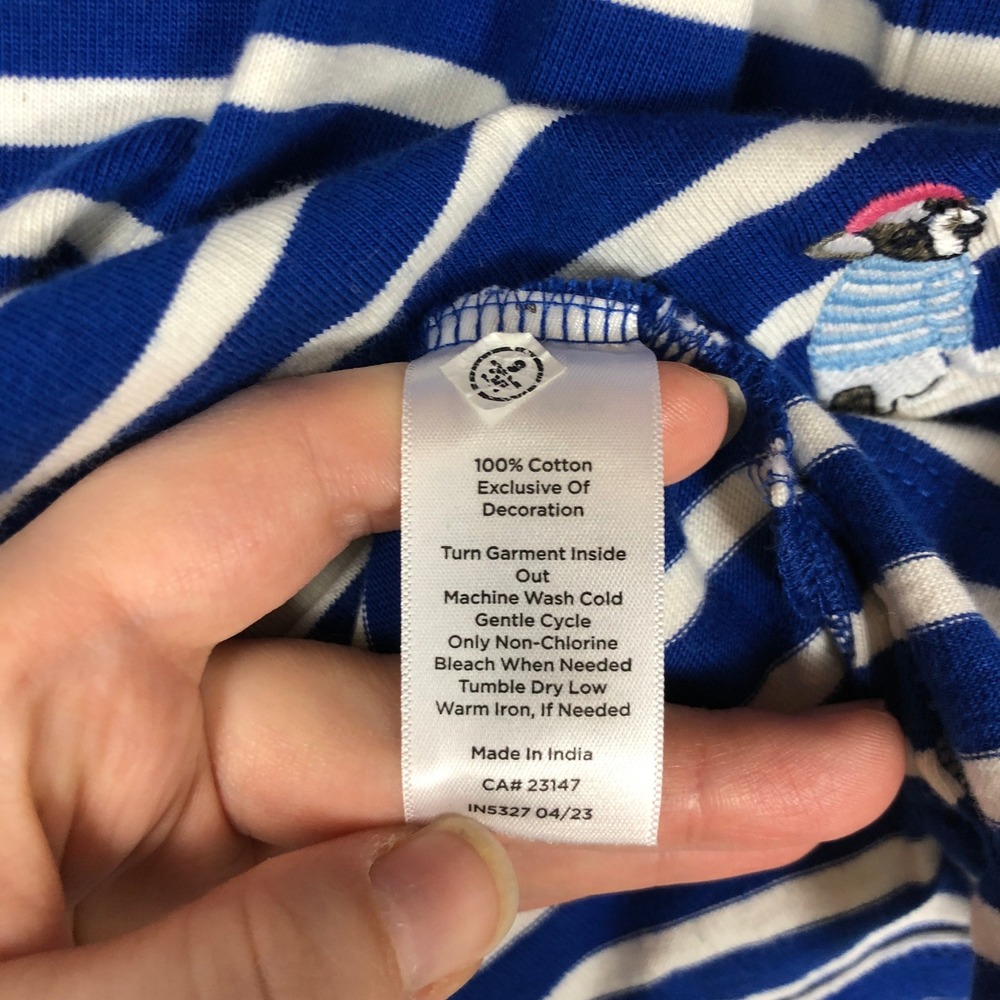 Talbots Womens Authentic Talbots Tee Frenchie Dog Embroidered S Novelty Whimsy - Picture 6 of 9